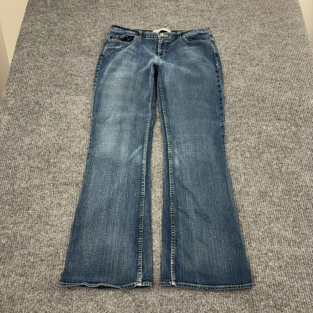 Express Jeans Womens 12 Blue Cotton Denim Sarula Precision Fit Flare Y2K Casual